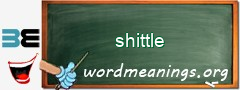 WordMeaning blackboard for shittle